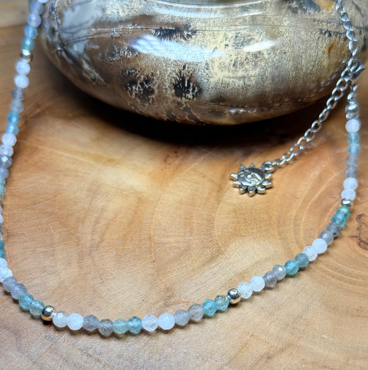 Luminous Insight-Whispers of Light Collection-4mm Faceted Crystals, Stainless Steel findings, 15” + 2” Extender