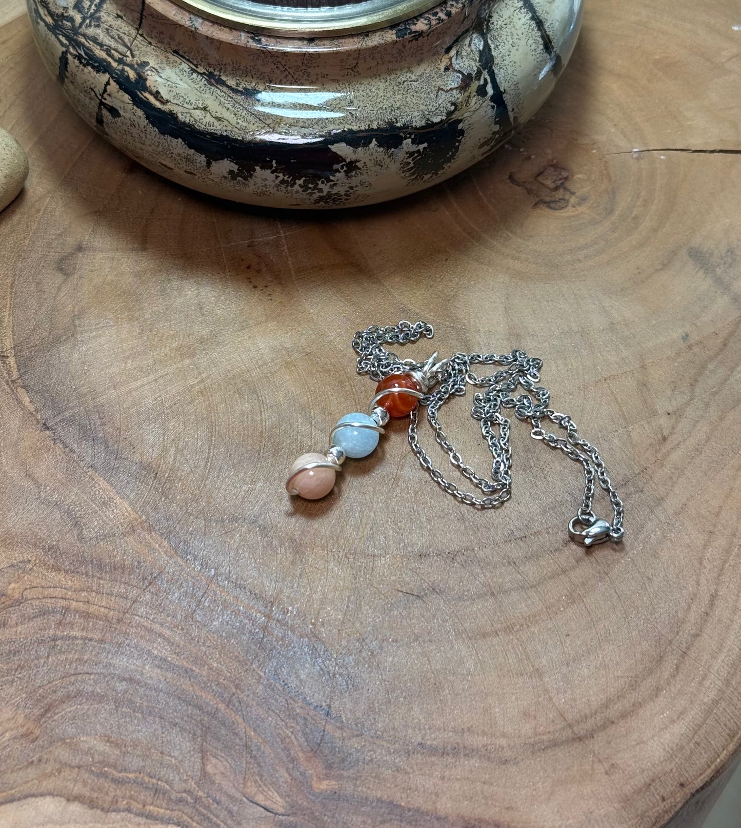 Brigid – Keeper of the Sacred Flame Carnelian • Aquamarine • Sunstone