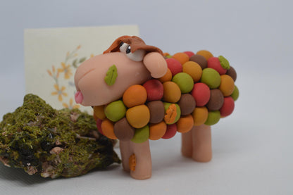 Leaflinger Handmade Polymer Clay Sheep/ Whimsy Wool Flock