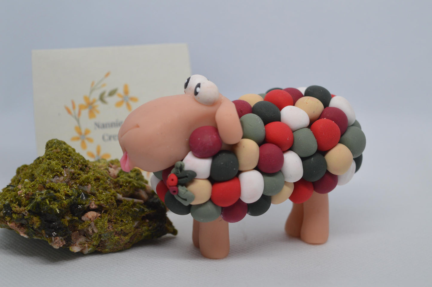 Hollyhoof - The Whimsy-Wool Flock Collection - Handmade Polymer Clay Sheep Collection
