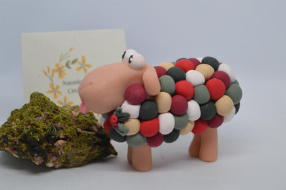 Hollyhoof - The Whimsy-Wool Flock Collection - Handmade Polymer Clay Sheep Collection