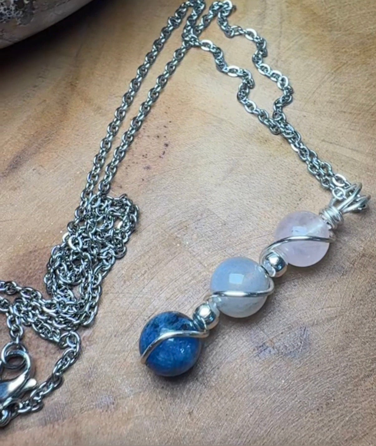 Aligned Awakening Kyanite · Labradorite · Rose Quartz