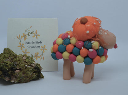 Patchcap - Handmade Polymer Clay Sheep/ Whimsy Wool Flock