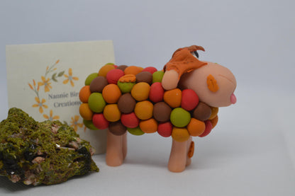 Leaflinger Handmade Polymer Clay Sheep/ Whimsy Wool Flock