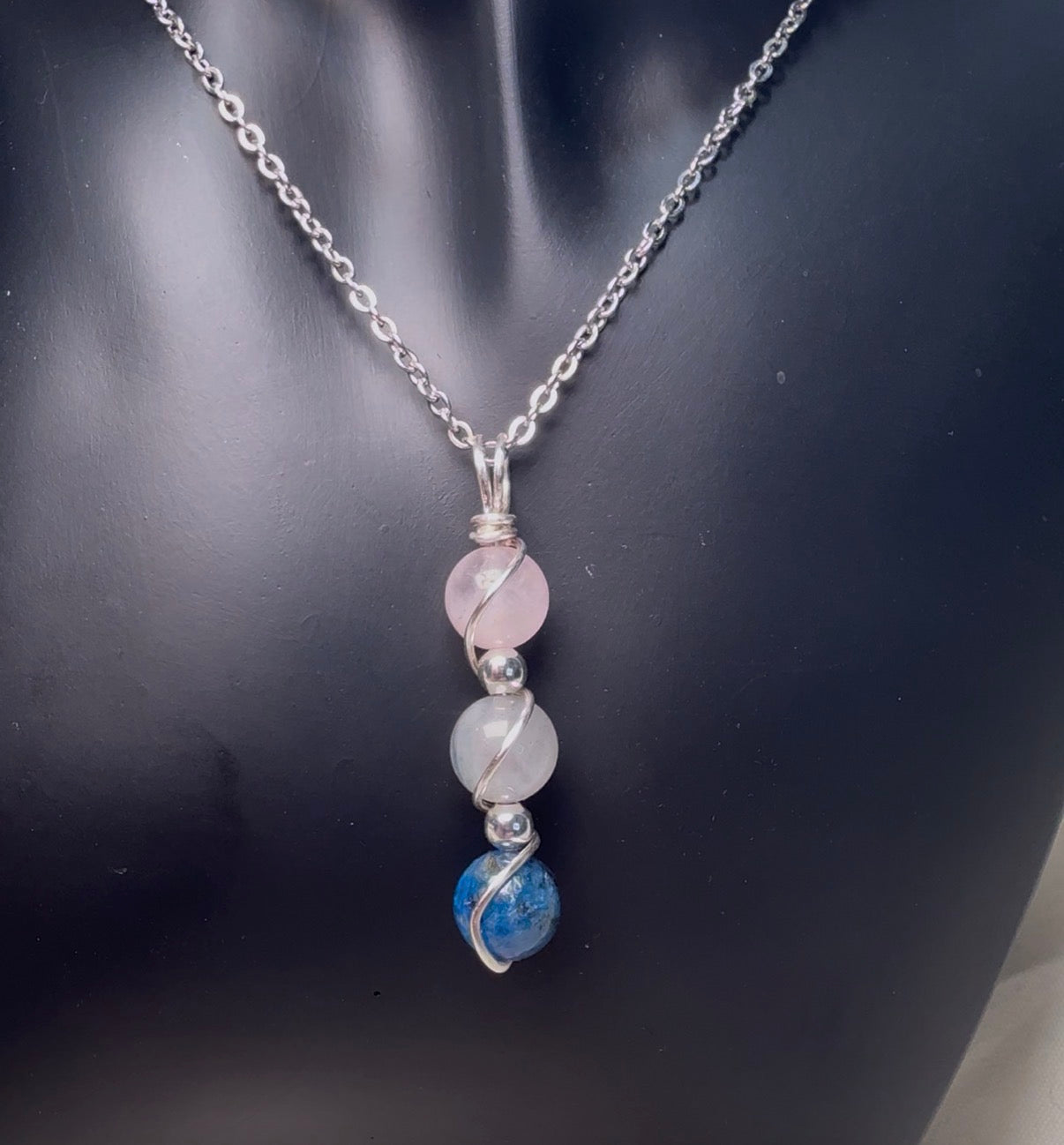 Aligned Awakening Kyanite · Labradorite · Rose Quartz
