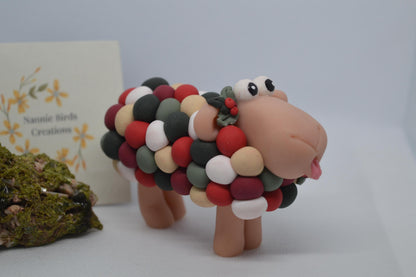 Hollyhoof - The Whimsy-Wool Flock Collection - Handmade Polymer Clay Sheep Collection