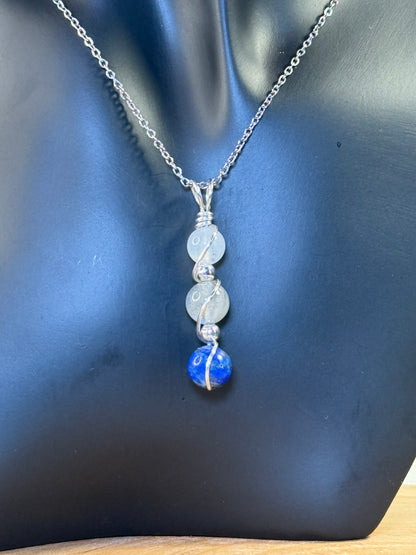 The Veilseer Trinity Pendant - Lapis Lazuli - Labradorite - Moonstone