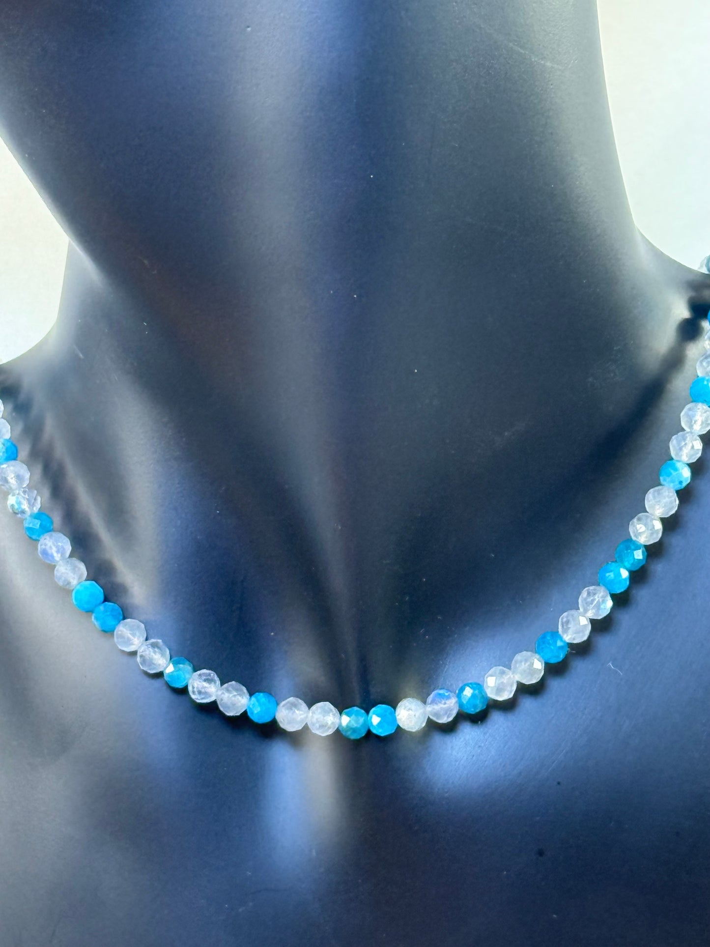 Celestial Current - Whispers Of Light Collection Amethyst, Carnelian & Clear Quartz Faceted Choker – 4mm Crystals, Stainless Steel findings, 15” + 2” Extender