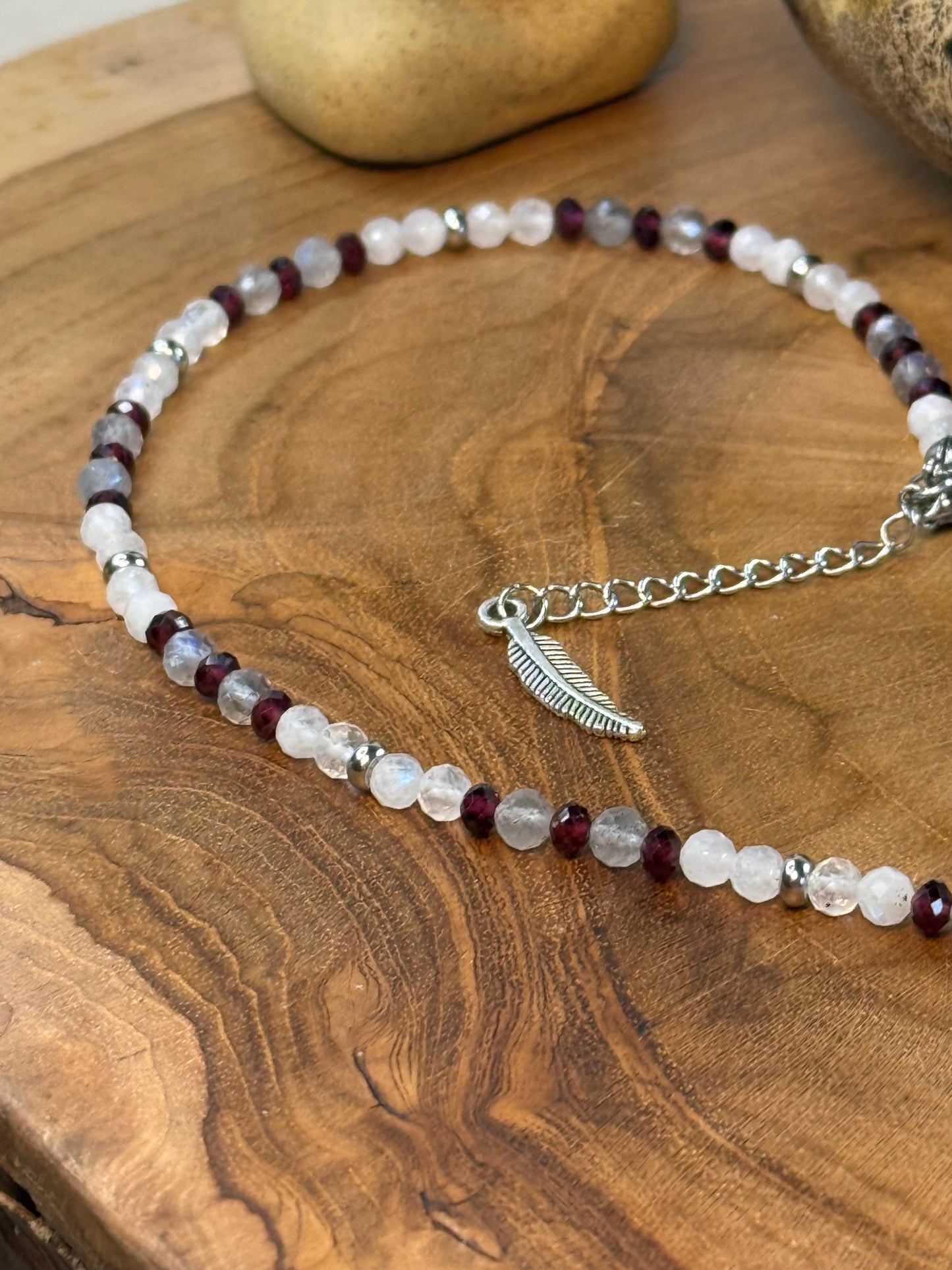 Twilight Harmony - Whispers Of Light Collection - Faceted Choker, 4mm Crystals, Stainless Steel Findings, 15" + 2" Extender