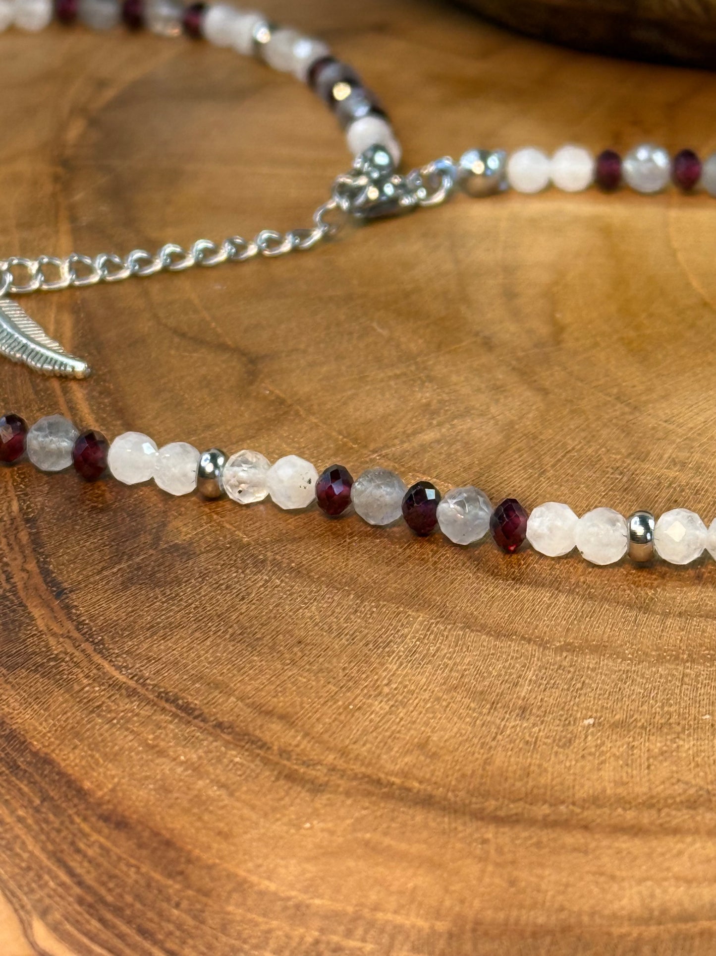 Twilight Harmony - Whispers Of Light Collection - Faceted Choker, 4mm Crystals, Stainless Steel Findings, 15" + 2" Extender