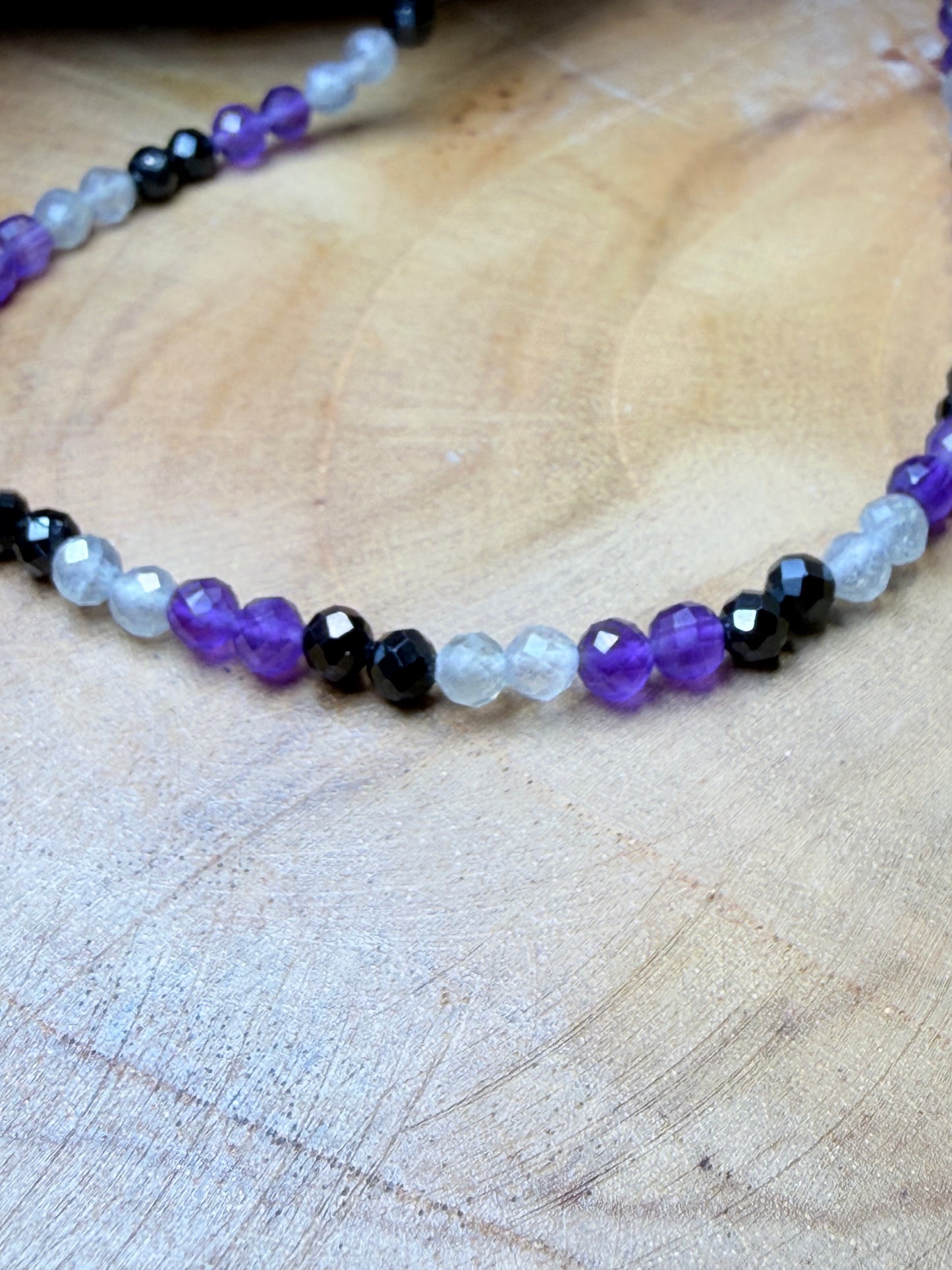 Veil of Protection - Whispers of Light Choker Collection 4mm Faceted Crystals, Stainless Steel findings, 15” + 2” Extender