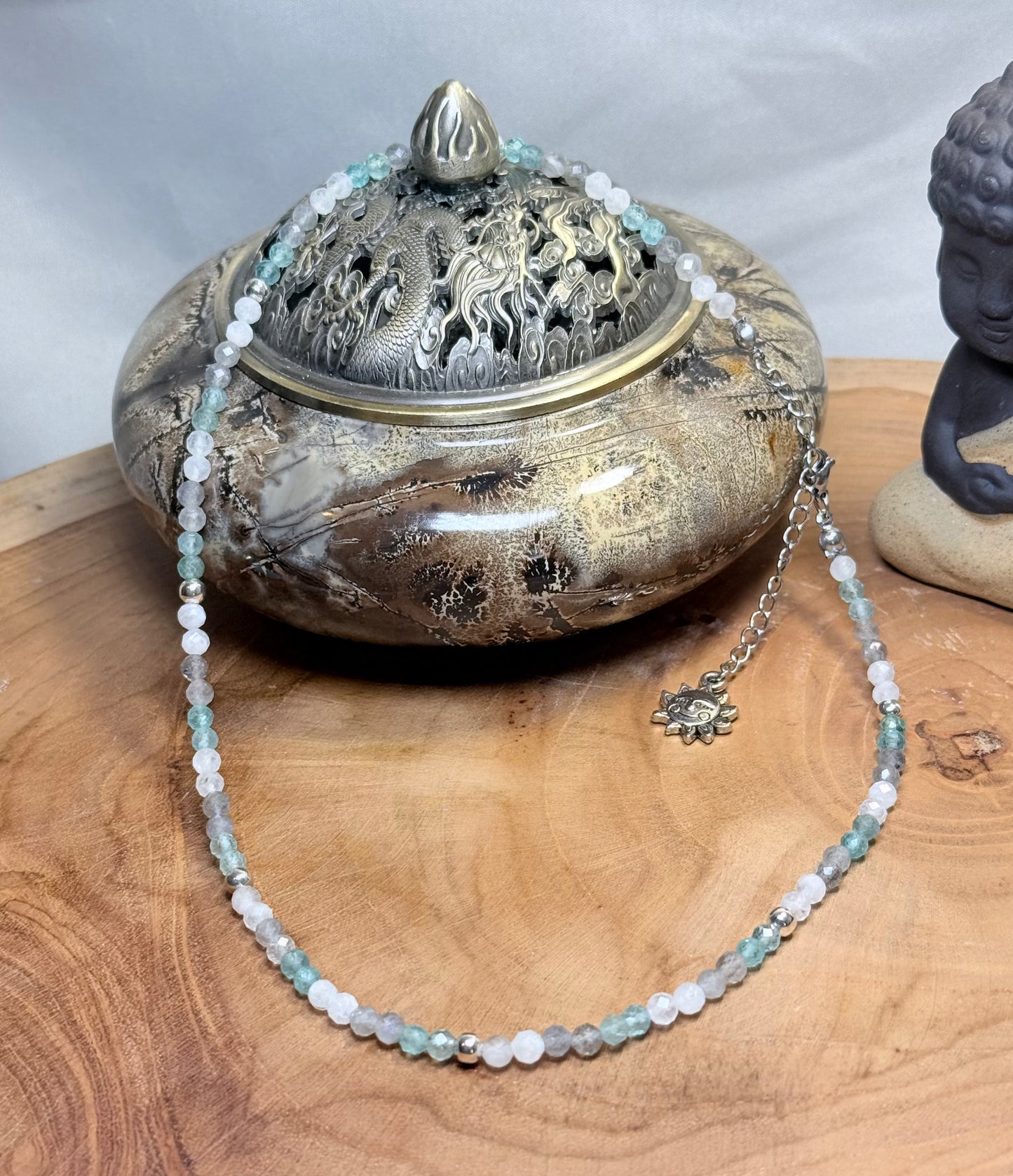 Luminous Insight-Whispers of Light Collection-4mm Faceted Crystals, Stainless Steel findings, 15” + 2” Extender