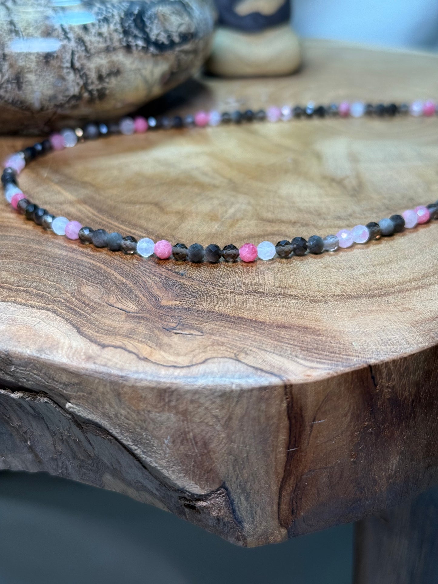 Steady Heart Whispers of light collection 4mm Faceted Crystals Stainless Steel Findings 15" = 1.5" extender