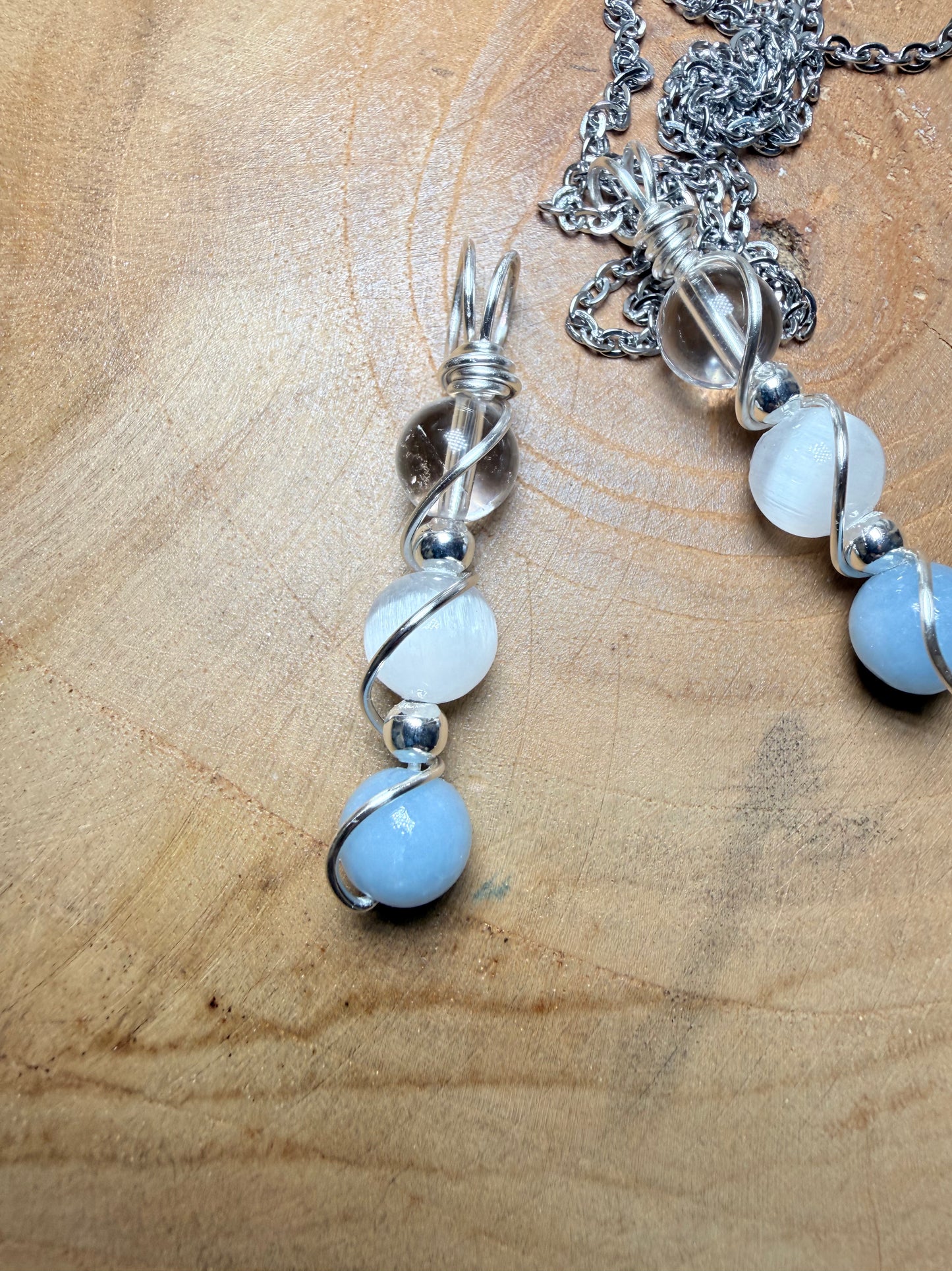 Celestial Whisper - Angel Connection Trinity Pendant