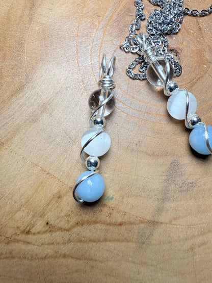 Celestial Whisper - Angel Connection Trinity Pendant