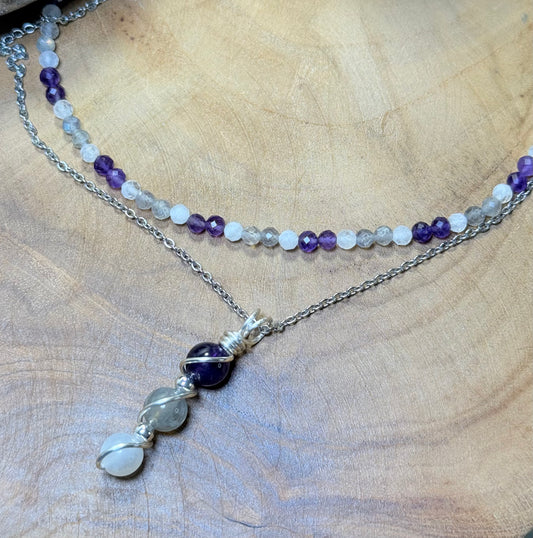 Celestial Harmony Set – Pendant & Choker Combo