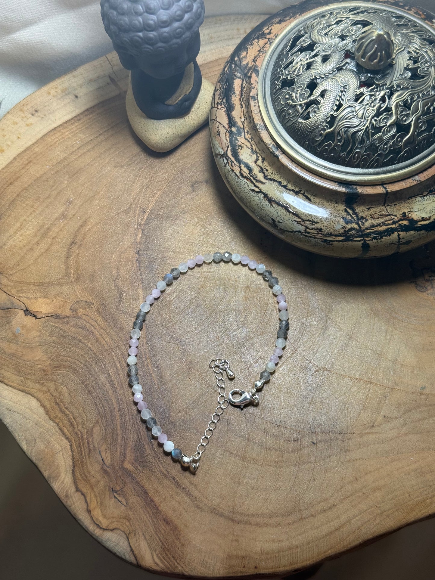 Echoes of Light Bracelet – Open Heart Kunzite-Moonstone-Labradorite