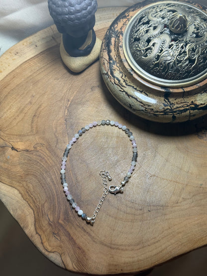 Echoes of Light Bracelet – Open Heart Kunzite-Moonstone-Labradorite