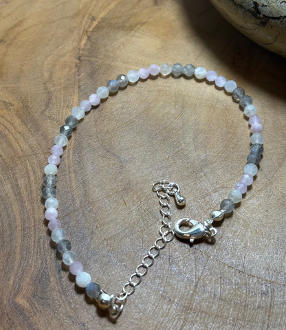 Echoes of Light Bracelet – Open Heart Kunzite-Moonstone-Labradorite