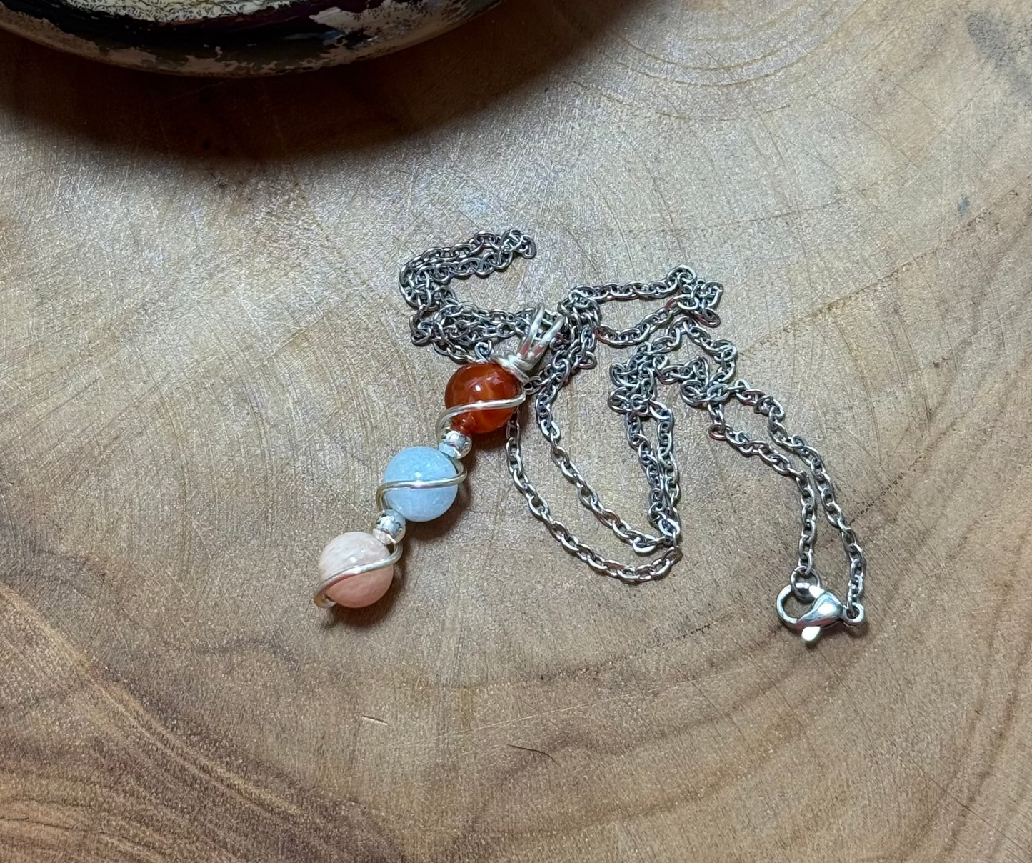Brigid – Keeper of the Sacred Flame Carnelian • Aquamarine • Sunstone