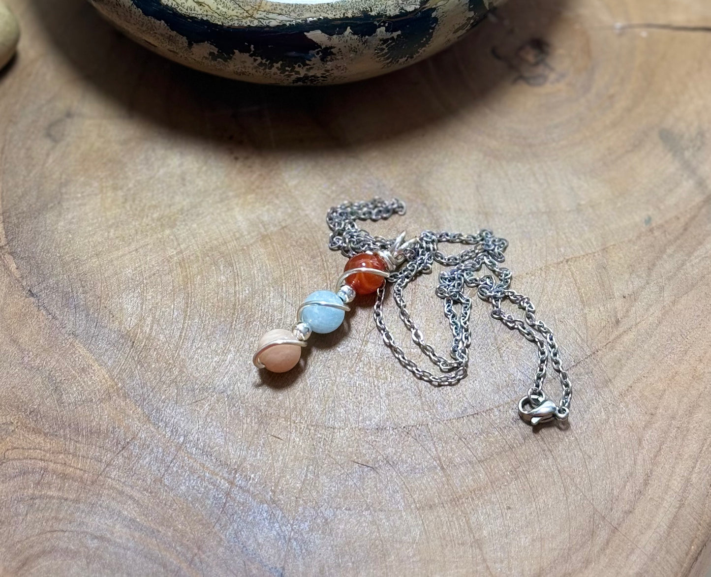 Brigid – Keeper of the Sacred Flame Carnelian • Aquamarine • Sunstone