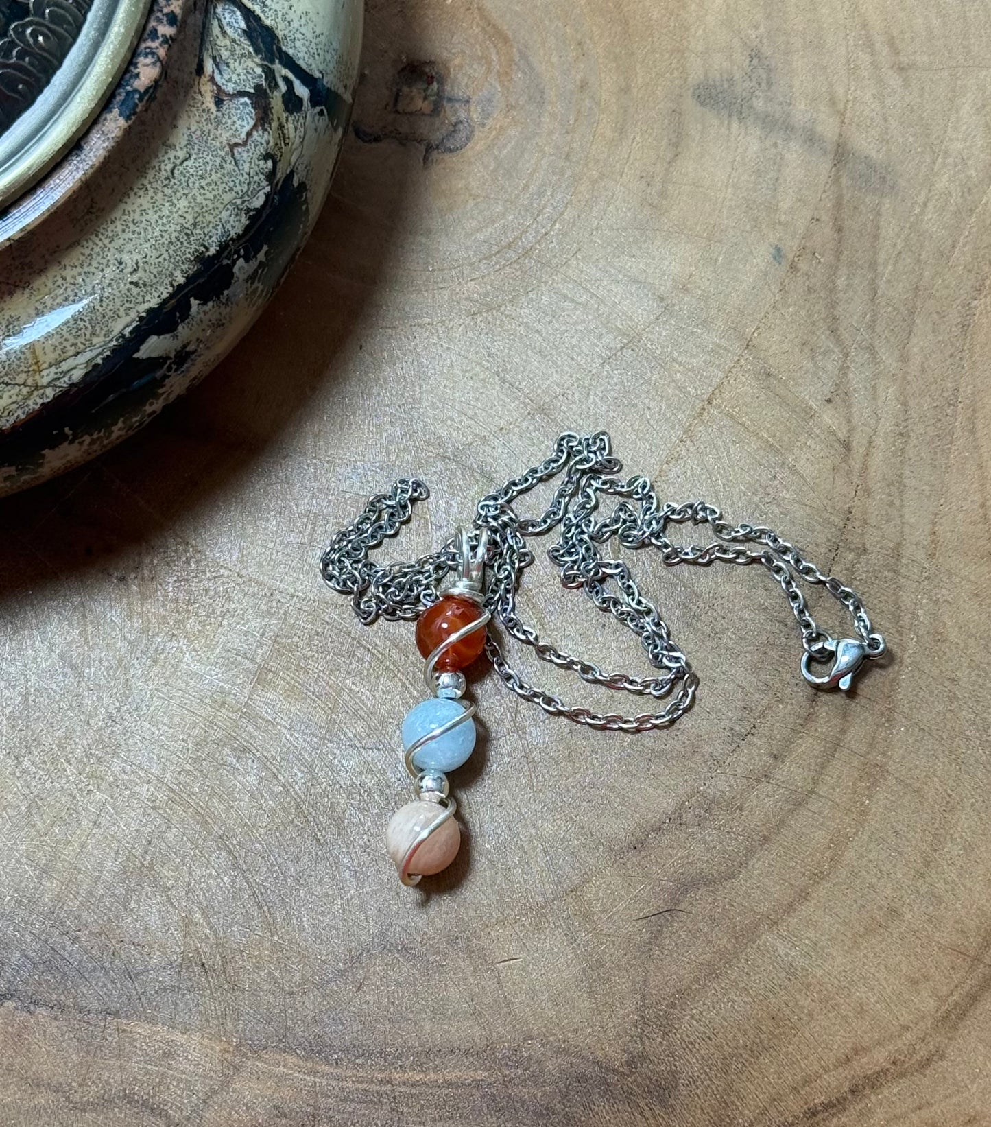 Brigid – Keeper of the Sacred Flame Carnelian • Aquamarine • Sunstone