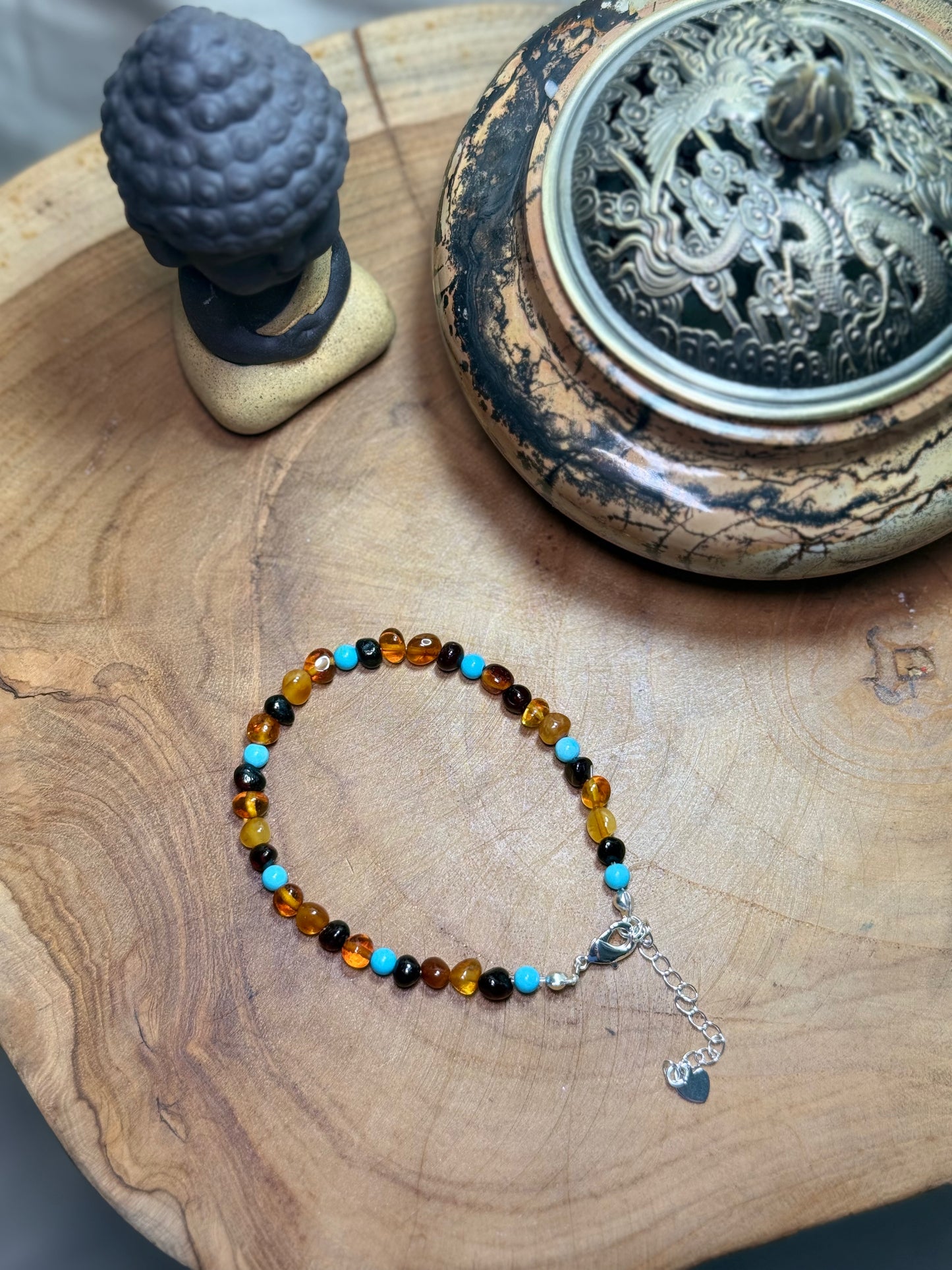 Amber & Turquoise Bracelet
