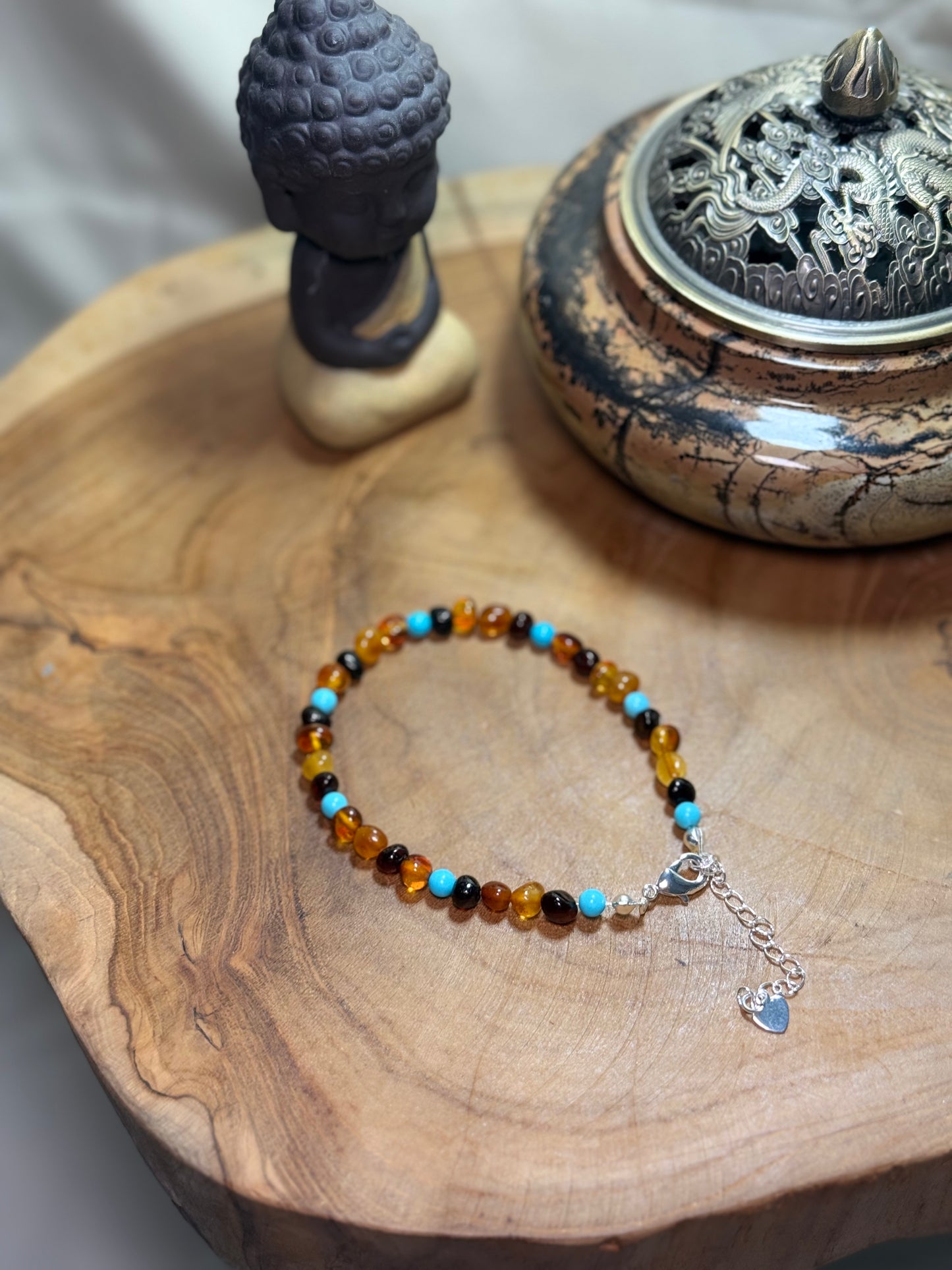 Amber & Turquoise Bracelet