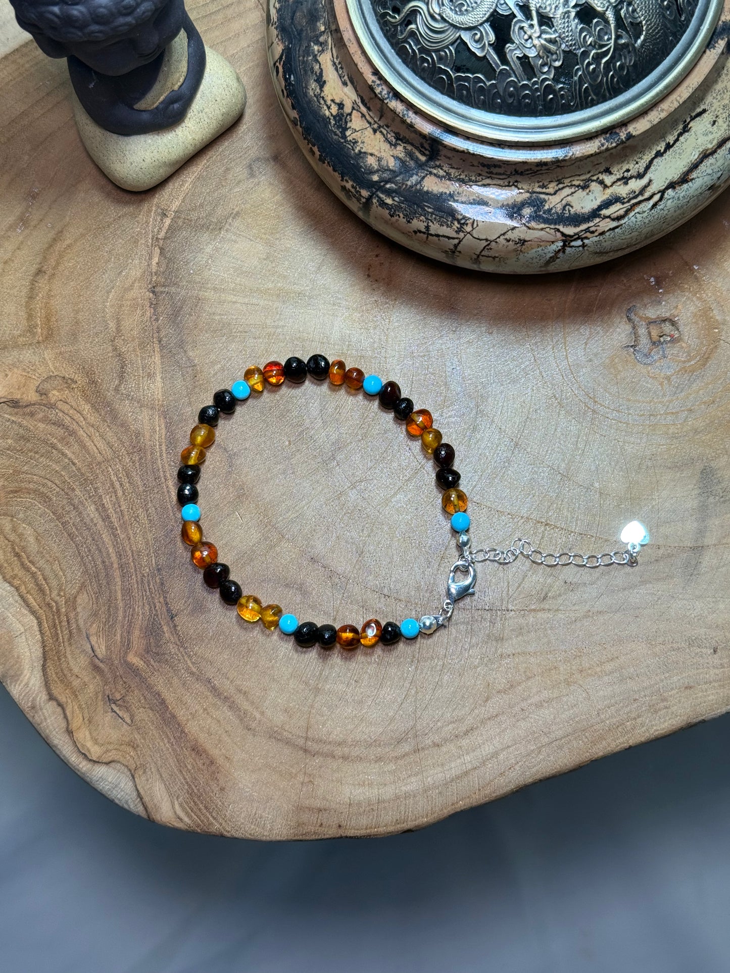Amber & Turquoise Bracelet