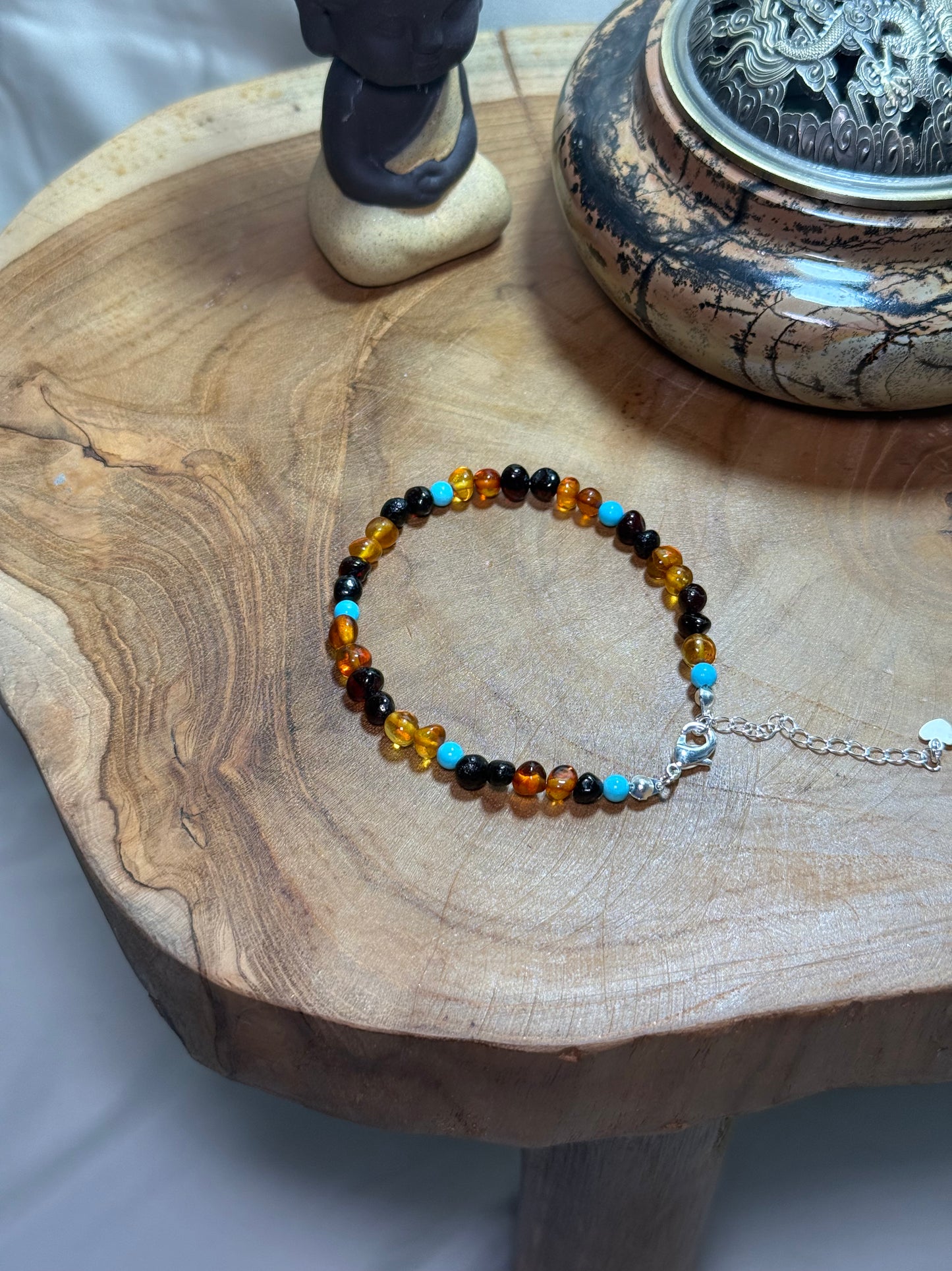 Amber & Turquoise Bracelet