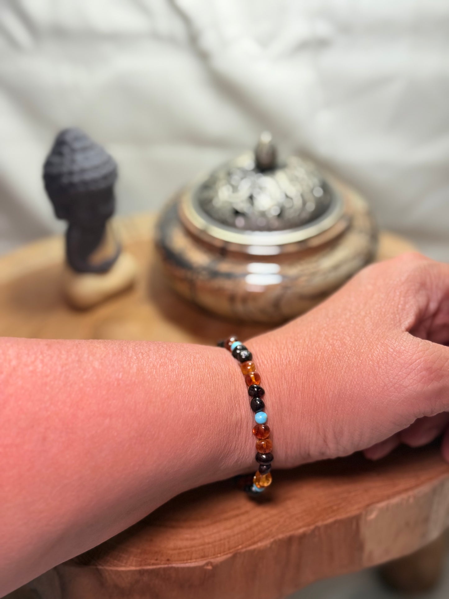 Amber & Turquoise Bracelet