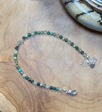 The Weaver | Echoes of Light Crystal Bracelet Moss Agate - Prehnite - African Turquoise