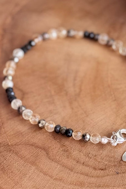 The Alchemist | Echoes of Light Crystal Bracelet Citrine - Pyrite - gold Sheen obsidian