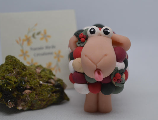 Hollyhoof - The Whimsy-Wool Flock Collection - Handmade Polymer Clay Sheep Collection