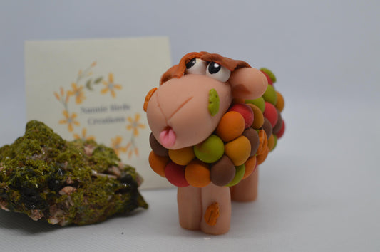 Leaflinger Handmade Polymer Clay Sheep/ Whimsy Wool Flock